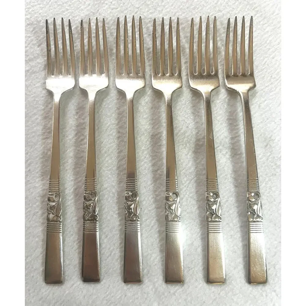 1948 Oneida Community Silverplate MORNING STAR 45 Piece Flatware Set + Serving